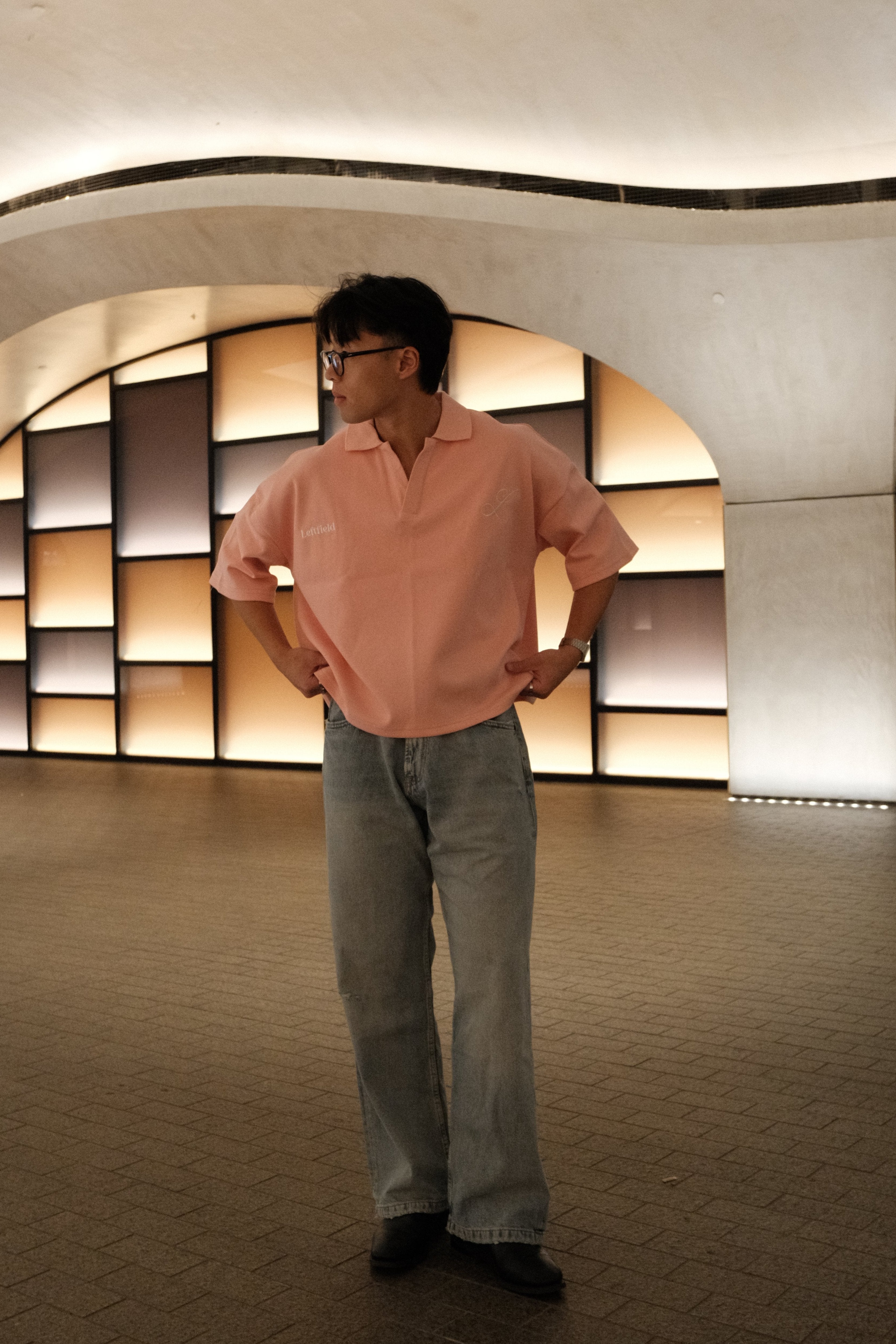 The Leftfield Polo - BABY PINK