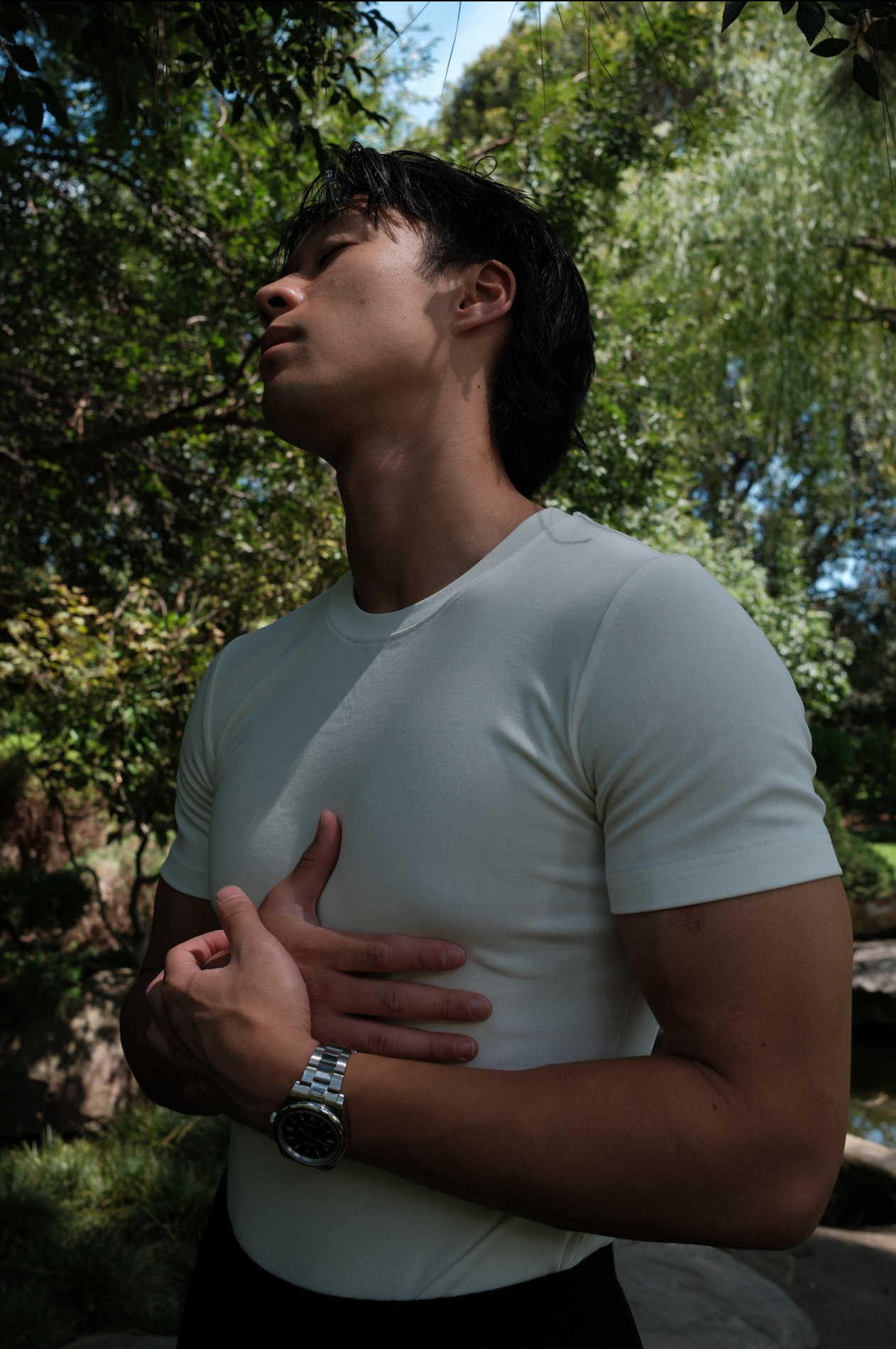 The Leftfield Slim Ribbed Cotton Tee