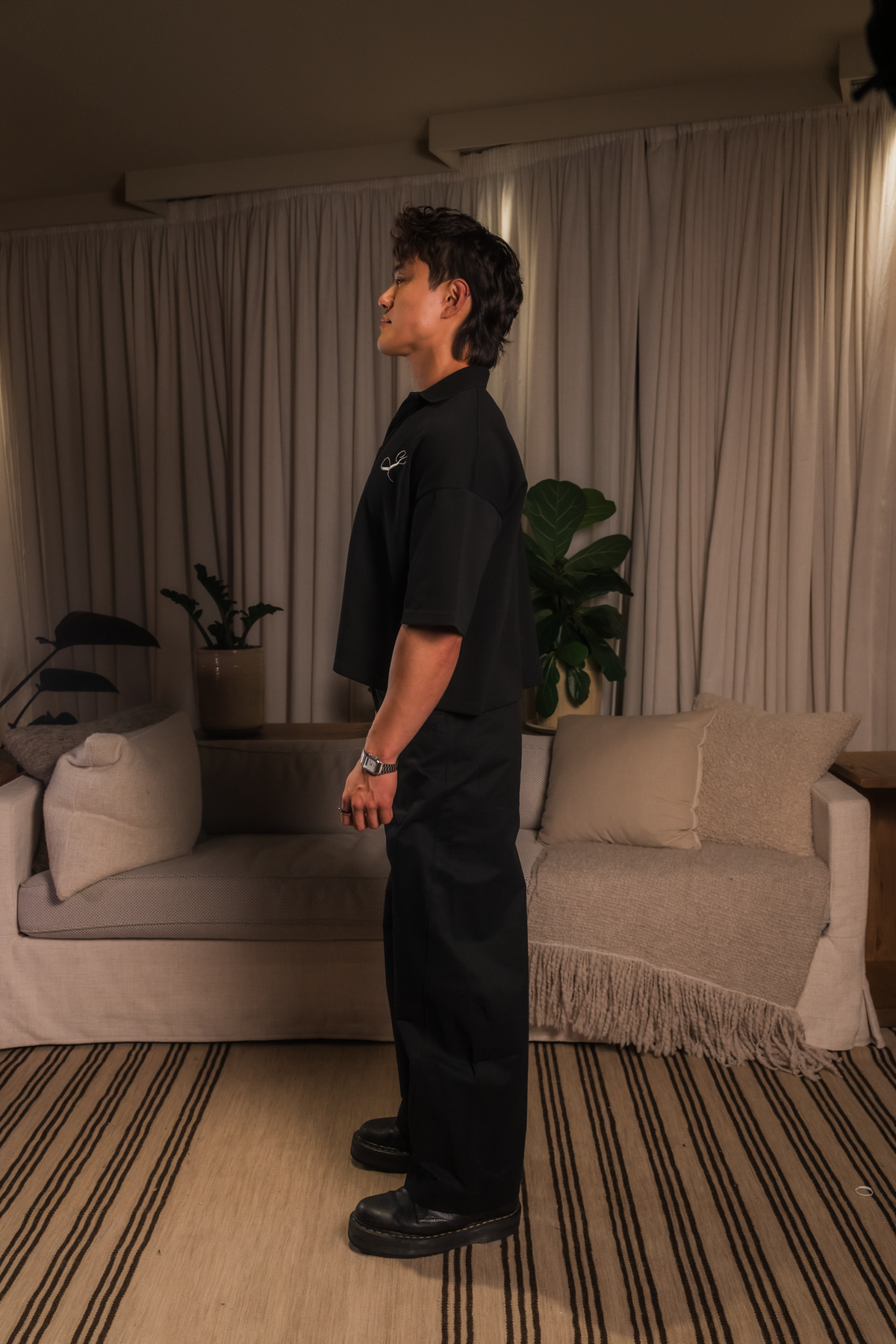 The Leftfield Polo - BLACK