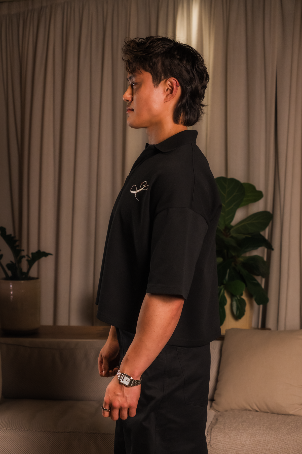 The Leftfield Polo - BLACK