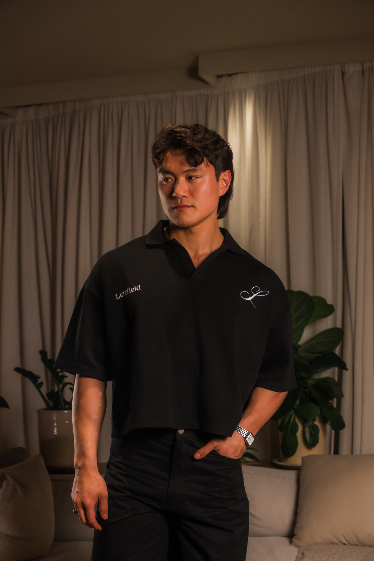 The Leftfield Polo - BLACK