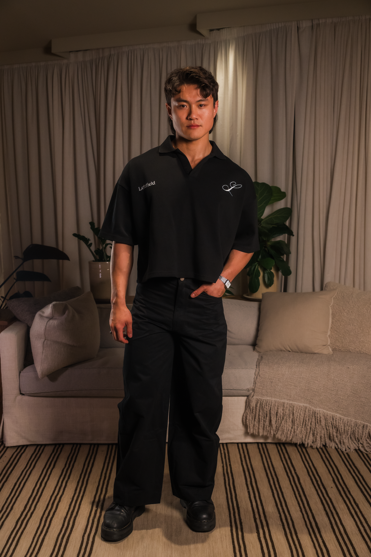 The Leftfield Polo - BLACK